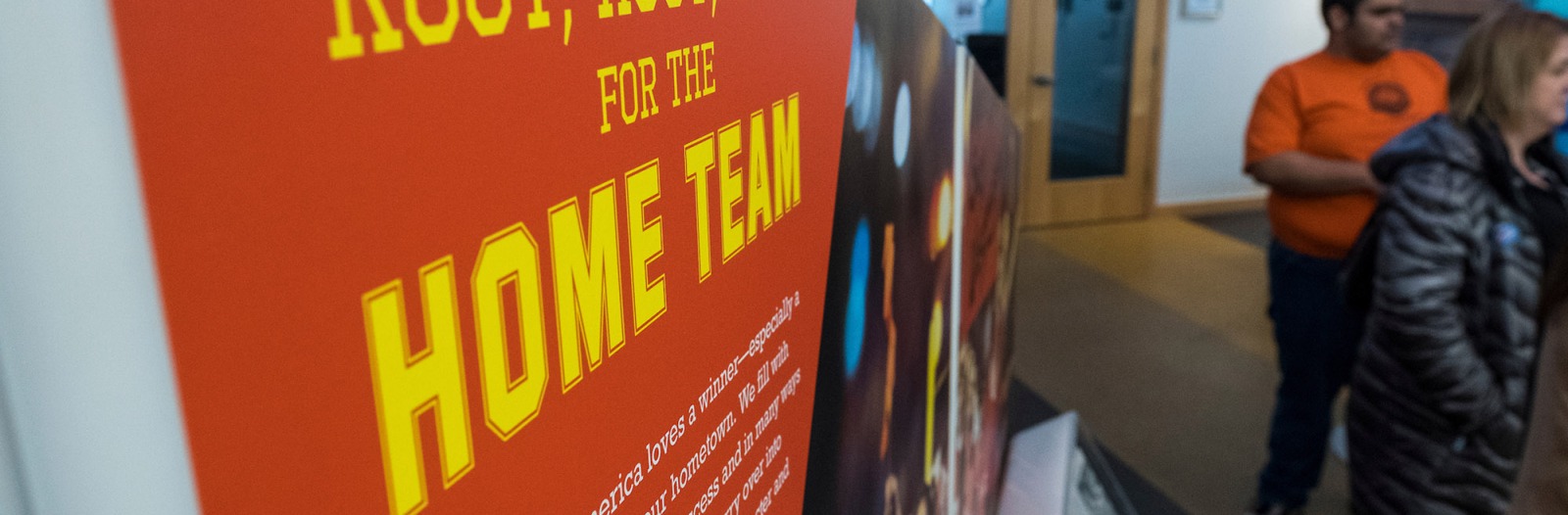 Hometown Teams exhibit and attendees