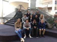 Group photo near stairs 
