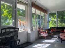 Picture looking outside from inside building
