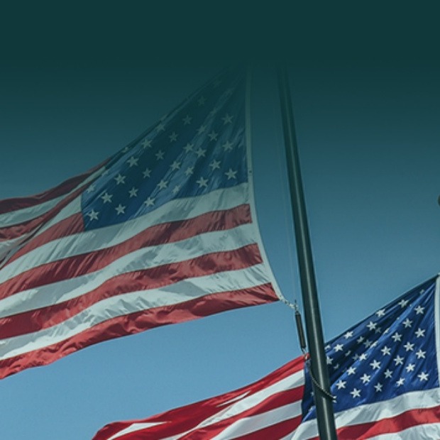 American flags